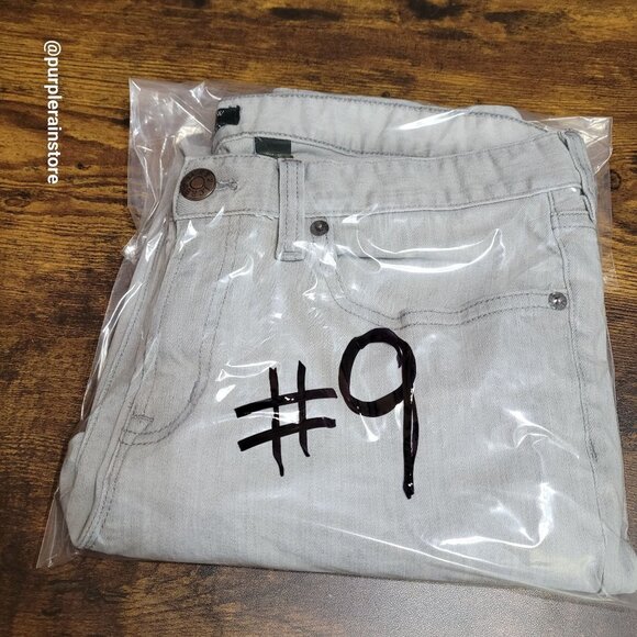 J Crew Jeans Size 34 Toothpick Skinny Mid Rise Gray Wash Stretch Denim - Picture 12 of 12